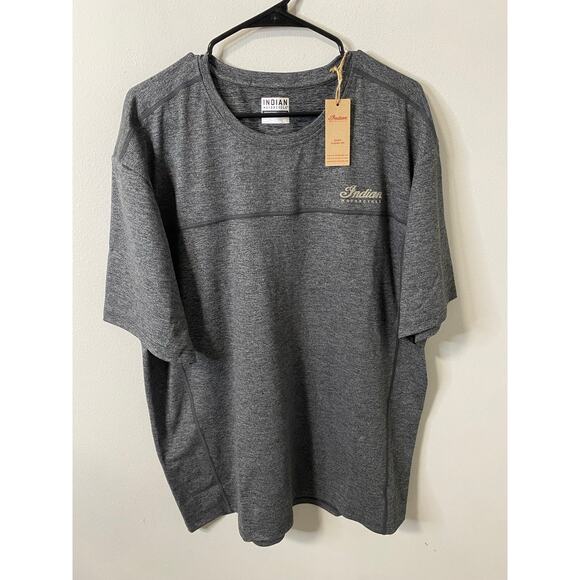 Indian Motorcycle Men's Performance Collection Athlete Script Tee, Gray Size XL - Picture 1 of 3